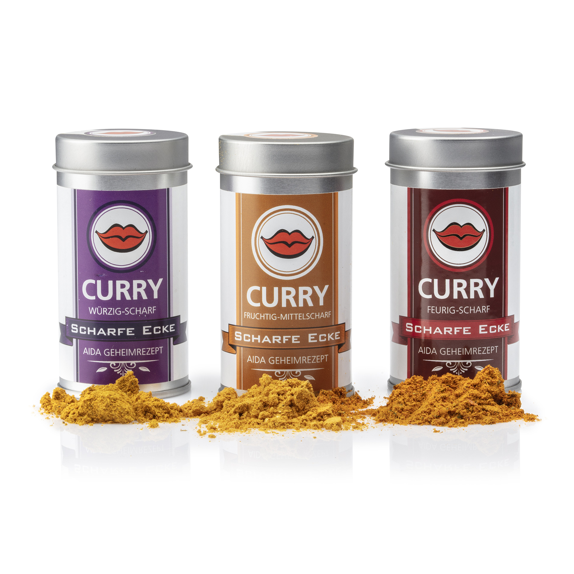 Curry Pulver Gewürz 3er Set mit Box