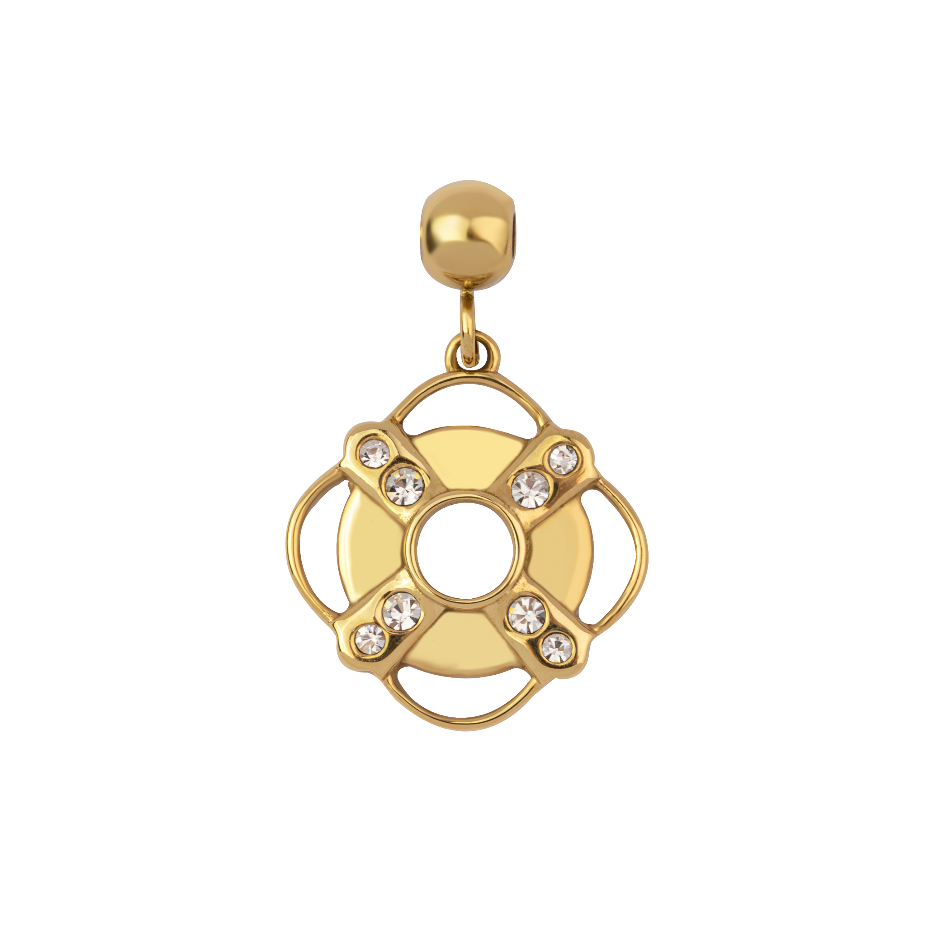 Paul Hewitt AIDA Charm Rettungsring Steine gold