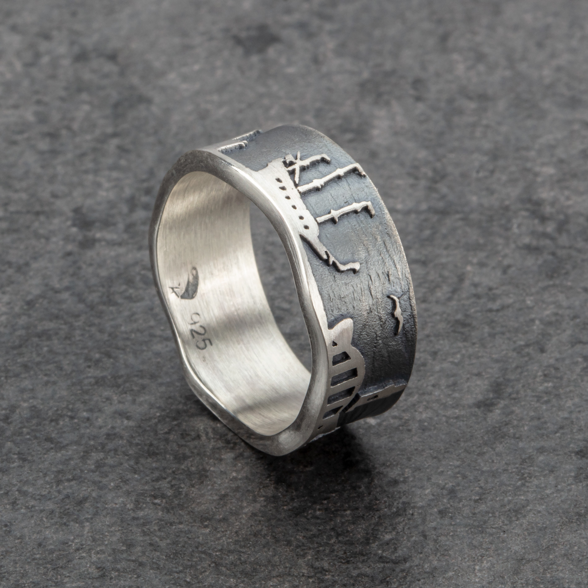 Routen-Ring "Ostsee" 925er Sterling Silber